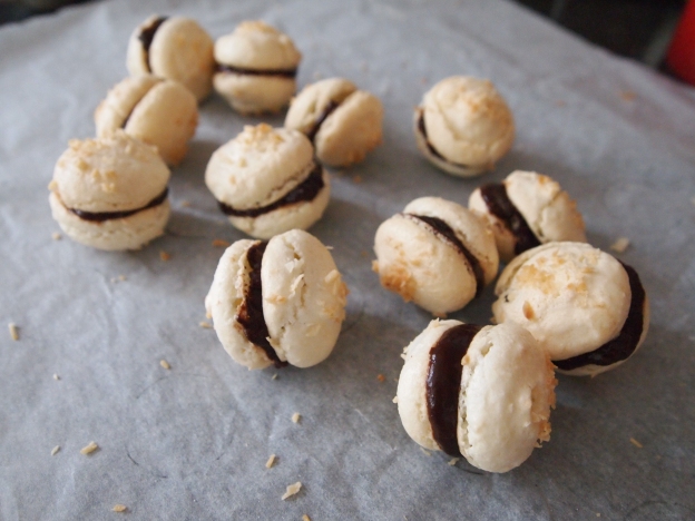 Coconut and salted caramel macaroons
